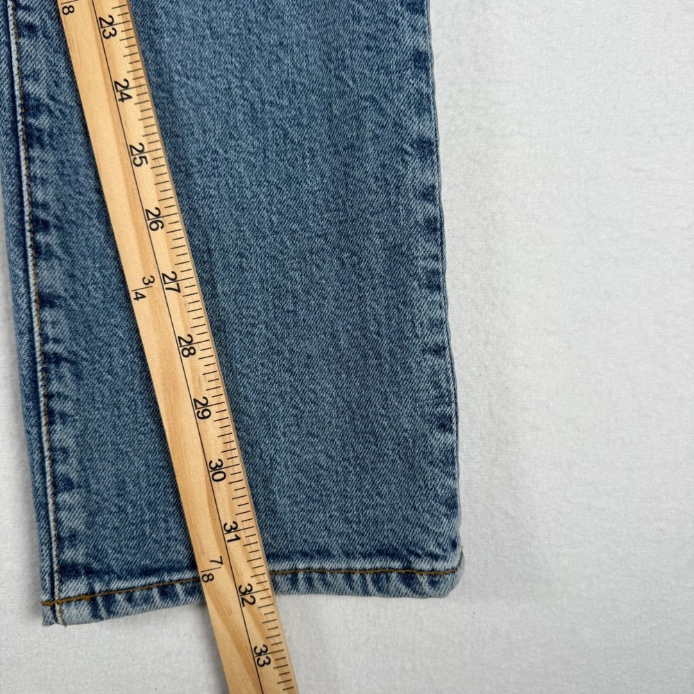 FRAME The Ruler Straight Leg Jeans Women 24 Blue Denim High Rise Stretch Classic - Picture 7 of 11
